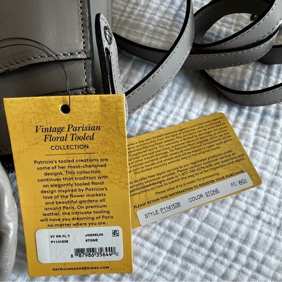 New Patricia Nash Josselin Leather Satchel - Picture 8 of 9